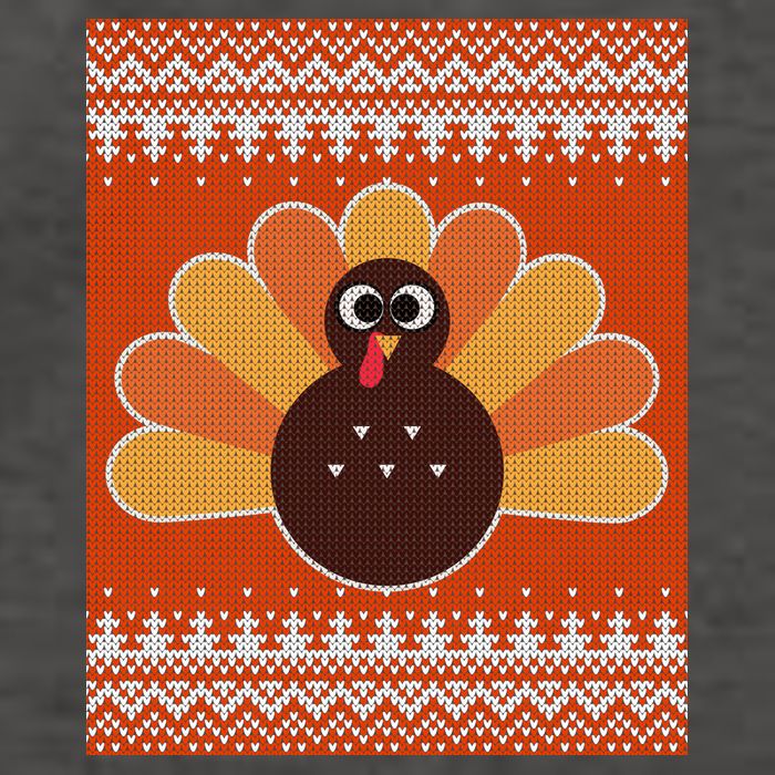 Thanksgiving Cute Turkey Ugly Sweater Vector Backpack