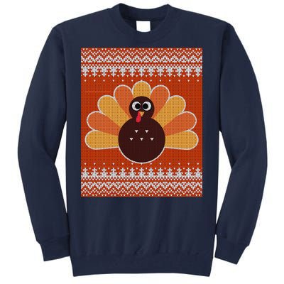 Thanksgiving Cute Turkey Ugly Sweater Tall Sweatshirt