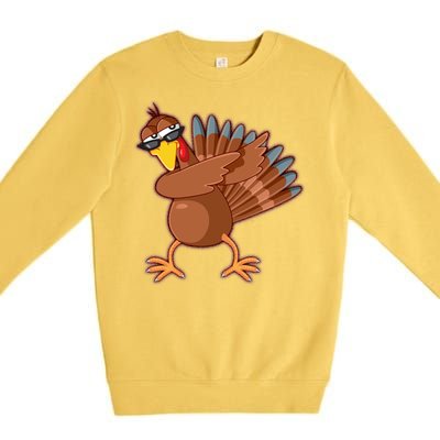 Thanksgiving Dabbing Turkey Premium Crewneck Sweatshirt