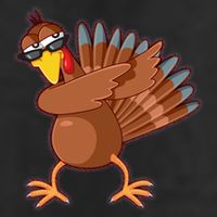 Thanksgiving Dabbing Turkey 7 Panel Mesh Trucker Snapback Hat