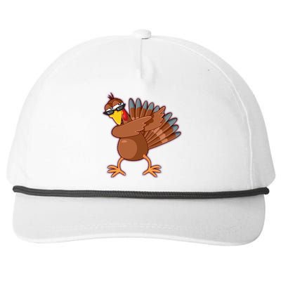 Thanksgiving Dabbing Turkey Snapback Five-Panel Rope Hat