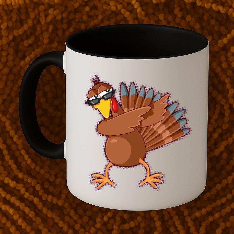 Thanksgiving Dabbing Turkey Mug