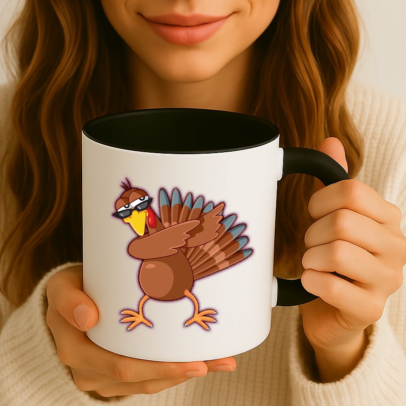 Thanksgiving Dabbing Turkey Mug