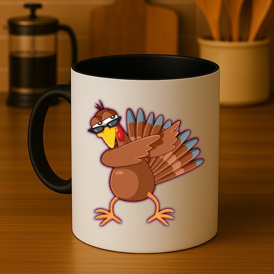 Thanksgiving Dabbing Turkey Mug