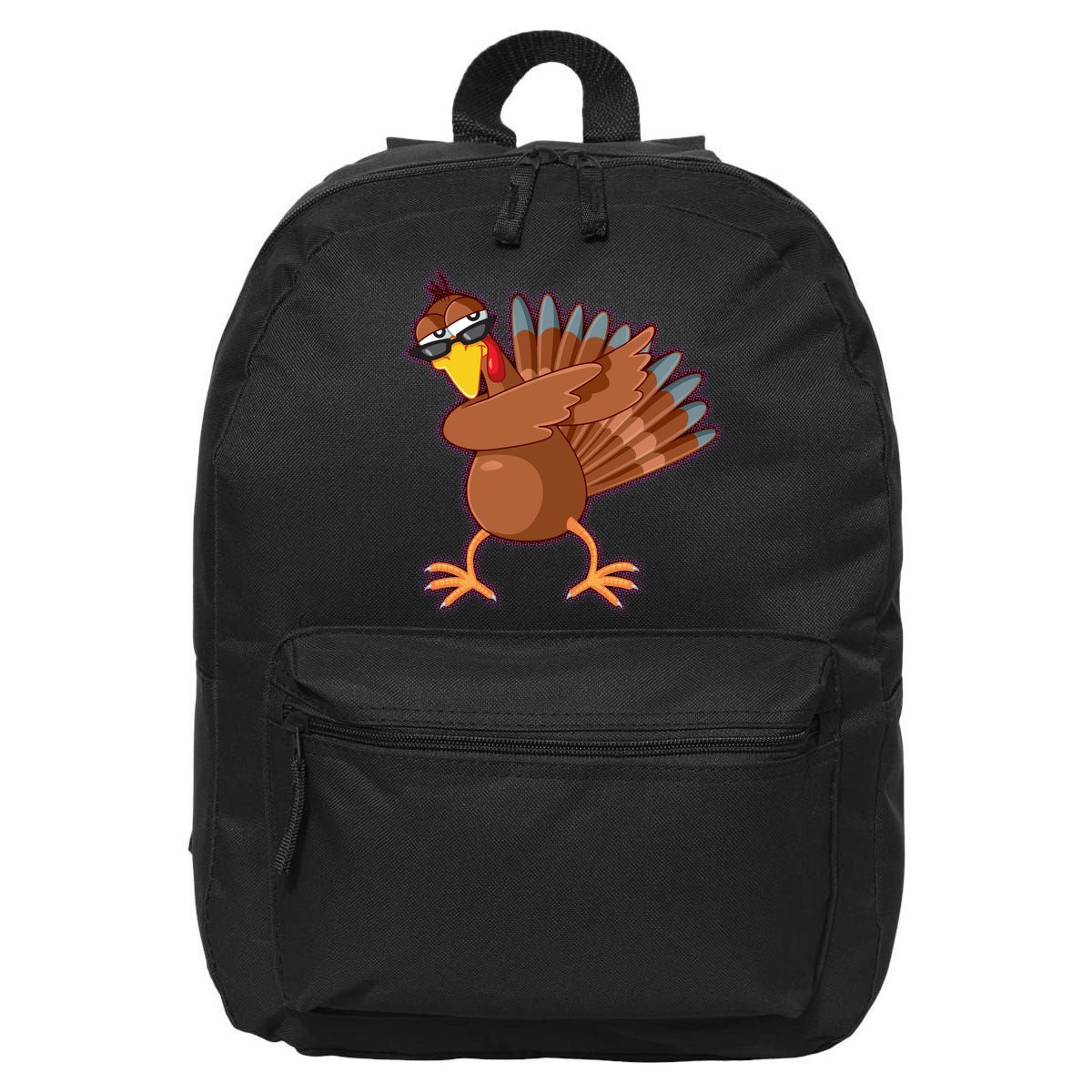 Thanksgiving Dabbing Turkey 16 in Basic Backpack