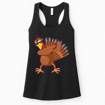 Thanksgiving Dabbing Turkey Womens Tank Top