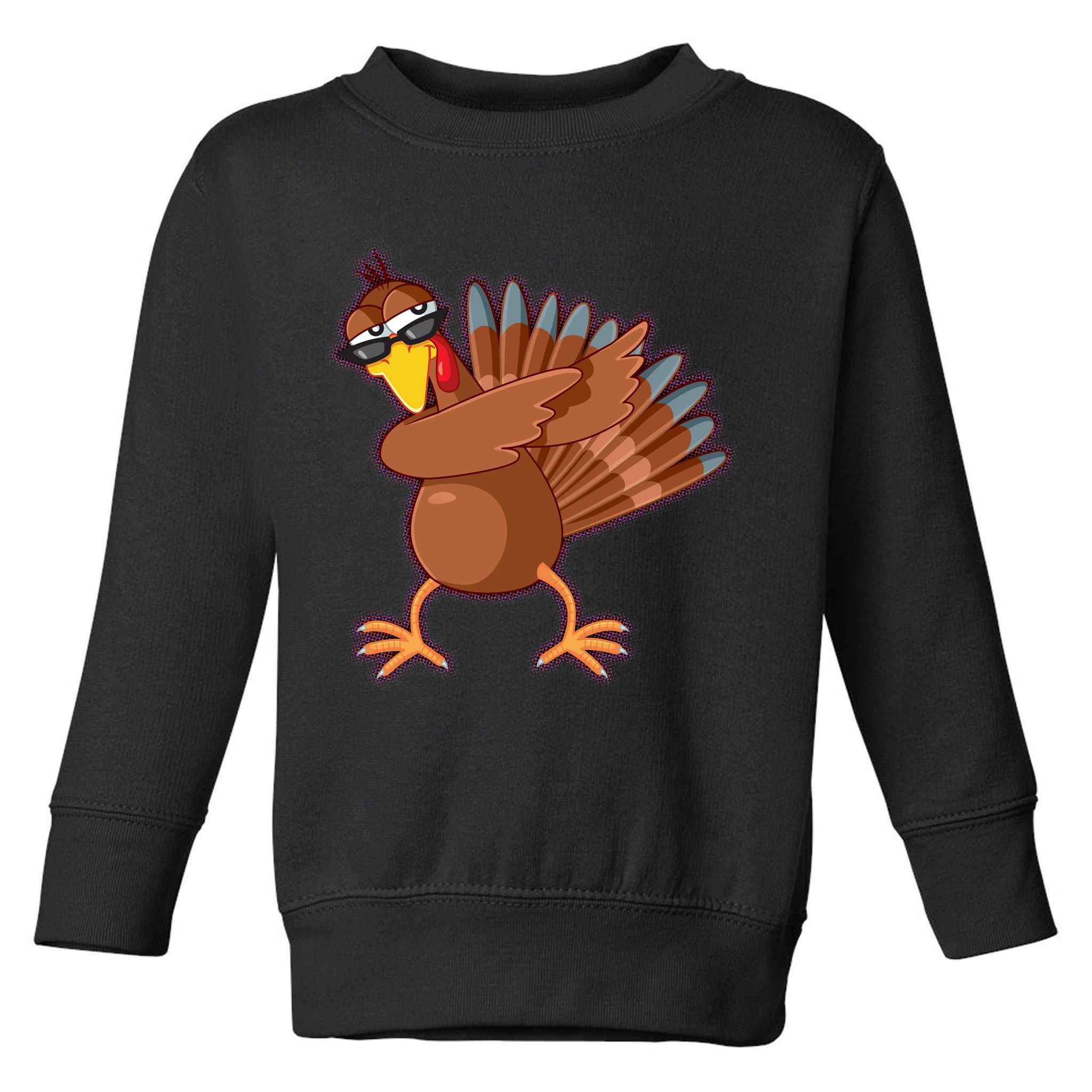 Thanksgiving Dabbing Turkey Toddler Sweatshirt