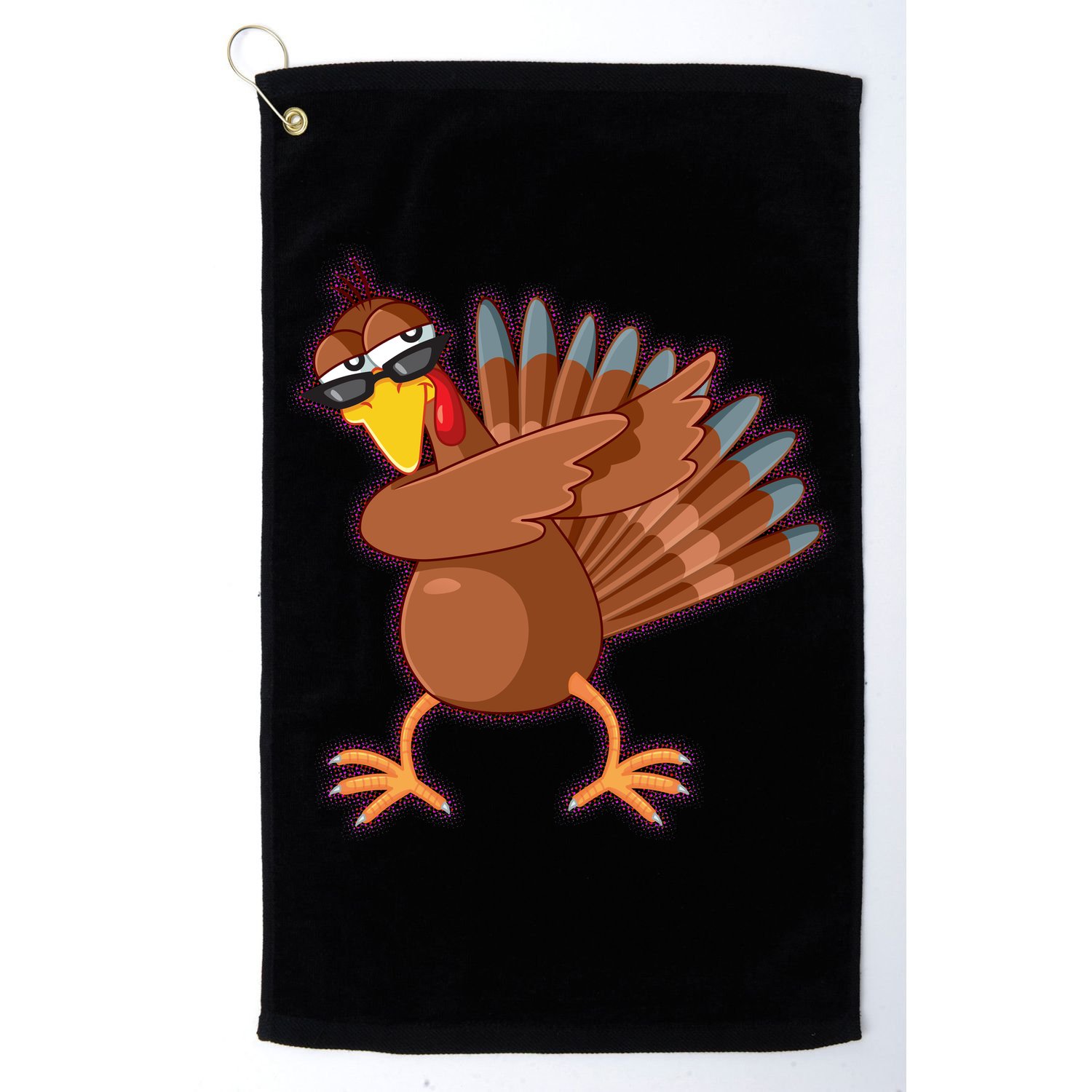 Thanksgiving Dabbing Turkey Golf Towel