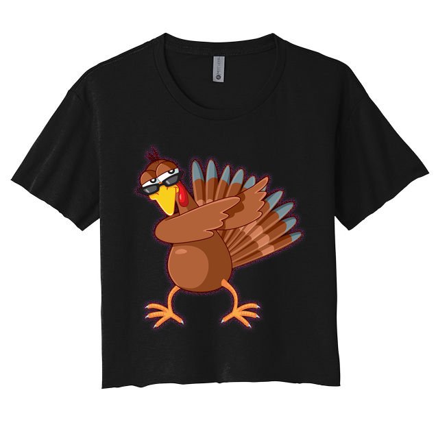 Thanksgiving Dabbing Turkey Crop Top