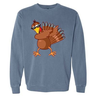 Thanksgiving Dabbing Turkey Garment-Dyed Sweatshirt