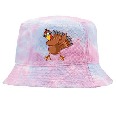 Thanksgiving Dabbing Turkey Tie-Dyed Bucket Hat