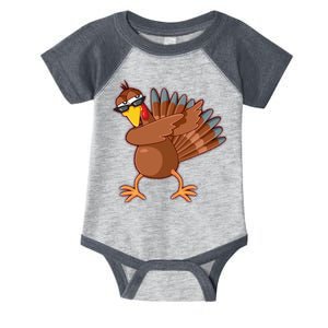 Thanksgiving Dabbing Turkey Infant Baby Jersey Bodysuit