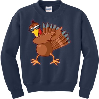 Thanksgiving Dabbing Turkey Kids Sweatshirt