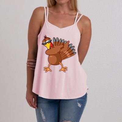 Thanksgiving Dabbing Turkey Women's Strappy Tank