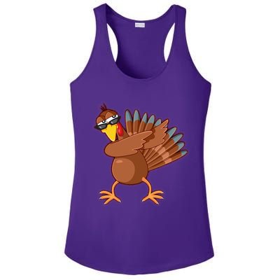 Thanksgiving Dabbing Turkey Ladies PosiCharge Competitor Racerback Tank