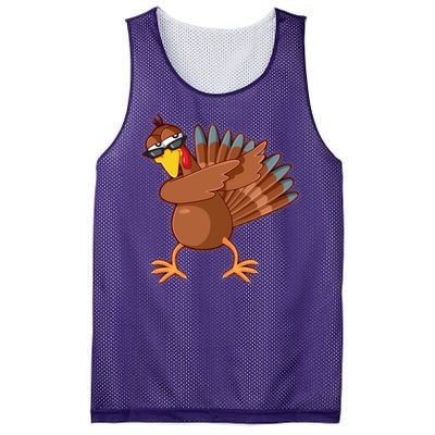 Thanksgiving Dabbing Turkey Mesh Reversible Basketball Jersey Tank