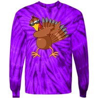 Thanksgiving Dabbing Turkey Tie-Dye Long Sleeve Shirt