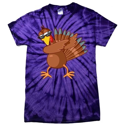 Thanksgiving Dabbing Turkey Tie-Dye T-Shirt