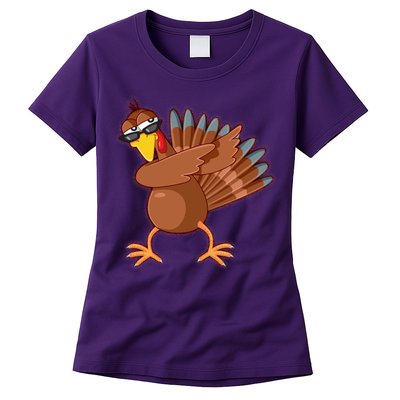 Thanksgiving Dabbing Turkey Womens T-Shirt