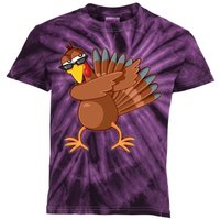 Thanksgiving Dabbing Turkey Kids Tie-Dye T-Shirt