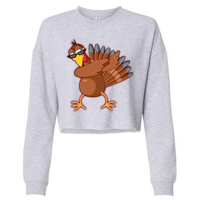 Thanksgiving Dabbing Turkey Cropped Pullover Crew