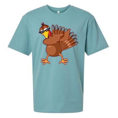 Thanksgiving Dabbing Turkey Sueded Cloud Jersey T-Shirt