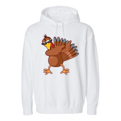 Thanksgiving Dabbing Turkey Garment-Dyed Fleece Hoodie