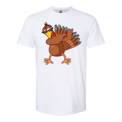 Thanksgiving Dabbing Turkey Softstyle CVC T-Shirt