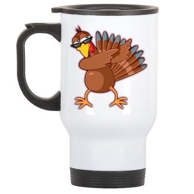 Thanksgiving Dabbing Turkey Stainless Steel Travel Mug