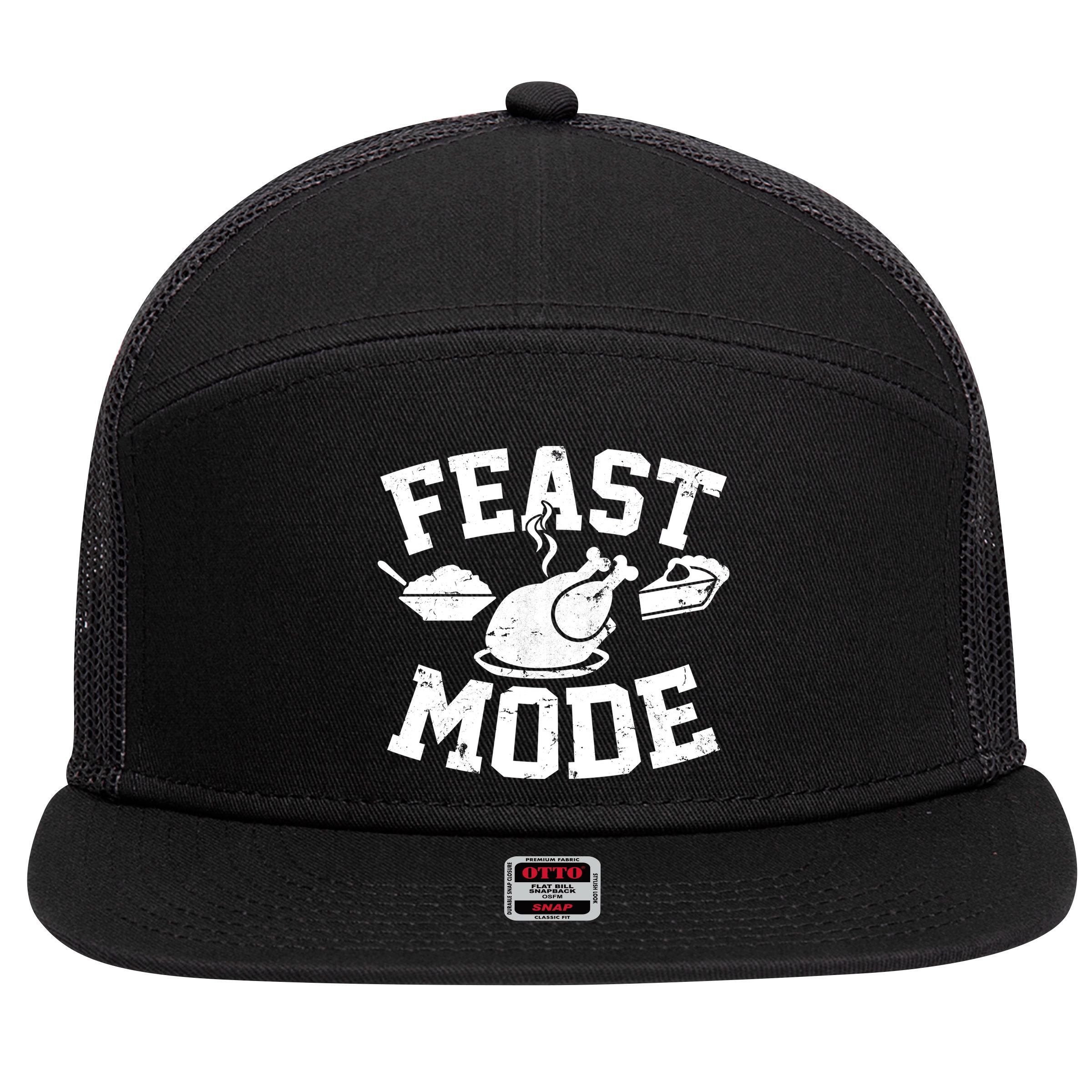 Thanksgiving Feast Mode 7 Panel Mesh Trucker Snapback Hat