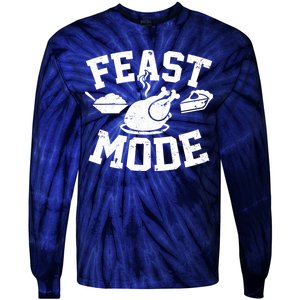 Thanksgiving Feast Mode Tie-Dye Long Sleeve Shirt