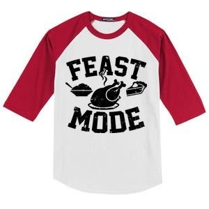 Thanksgiving Feast Mode Kids Colorblock Raglan Jersey