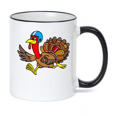 Thanksgiving Football Turkey 11oz Black Color Changing Mug