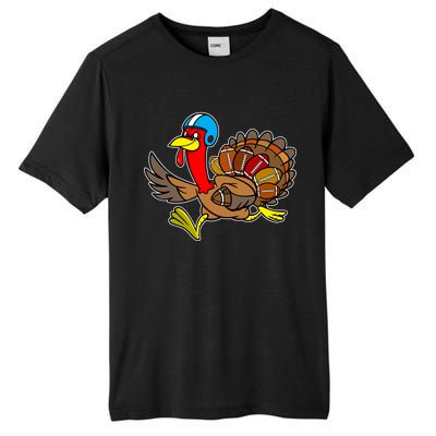 Thanksgiving Football Turkey Tall Fusion ChromaSoft Performance T-Shirt