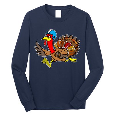 Thanksgiving Football Turkey Long Sleeve Shirt