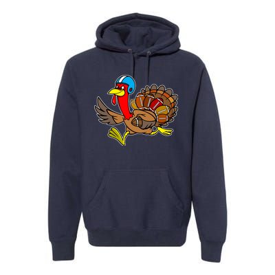 Thanksgiving Football Turkey Premium Hoodie