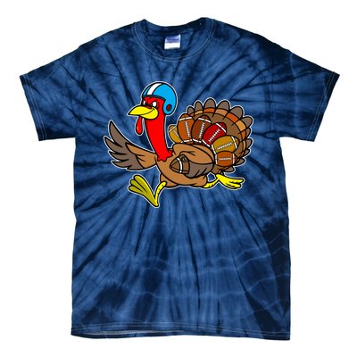 Thanksgiving Football Turkey Tie-Dye T-Shirt