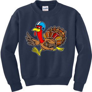 Thanksgiving Football Turkey Kids Sweatshirt