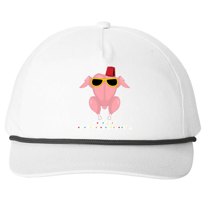 Thanksgiving Friends Funny Turkey Head Snapback Five-Panel Rope Hat