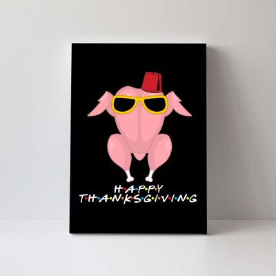 Thanksgiving Friends Funny Turkey Head Canvas