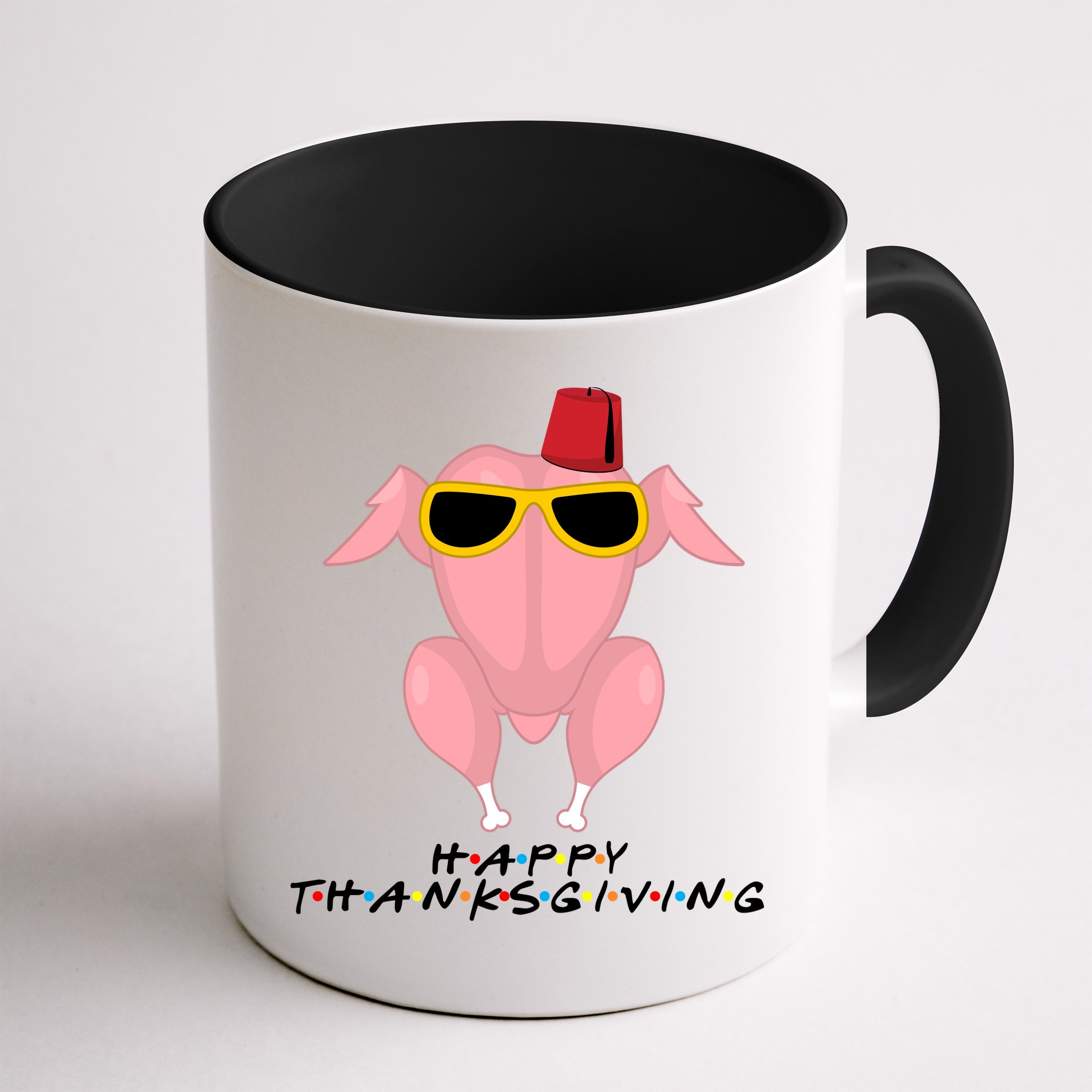 Thanksgiving Friends Funny Turkey Head Mug