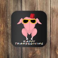 Thanksgiving Friends Funny Turkey Head Coaster