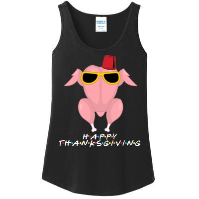 Thanksgiving Friends Funny Turkey Head Ladies Essential Tank