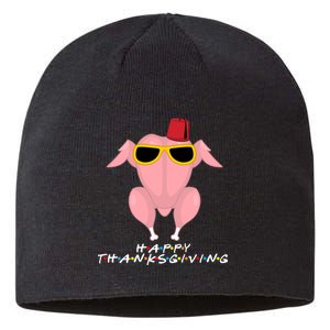 Thanksgiving Friends Funny Turkey Head Sustainable Beanie