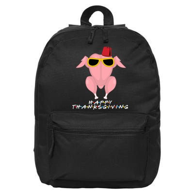 Thanksgiving Friends Funny Turkey Head 16 in Basic Backpack