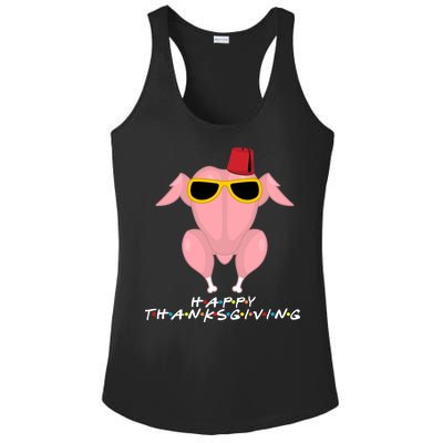 Thanksgiving Friends Funny Turkey Head Ladies PosiCharge Competitor Racerback Tank