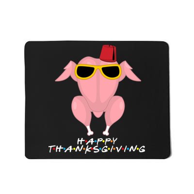 Thanksgiving Friends Funny Turkey Head Mousepad