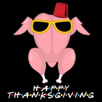Thanksgiving Friends Funny Turkey Head Poster