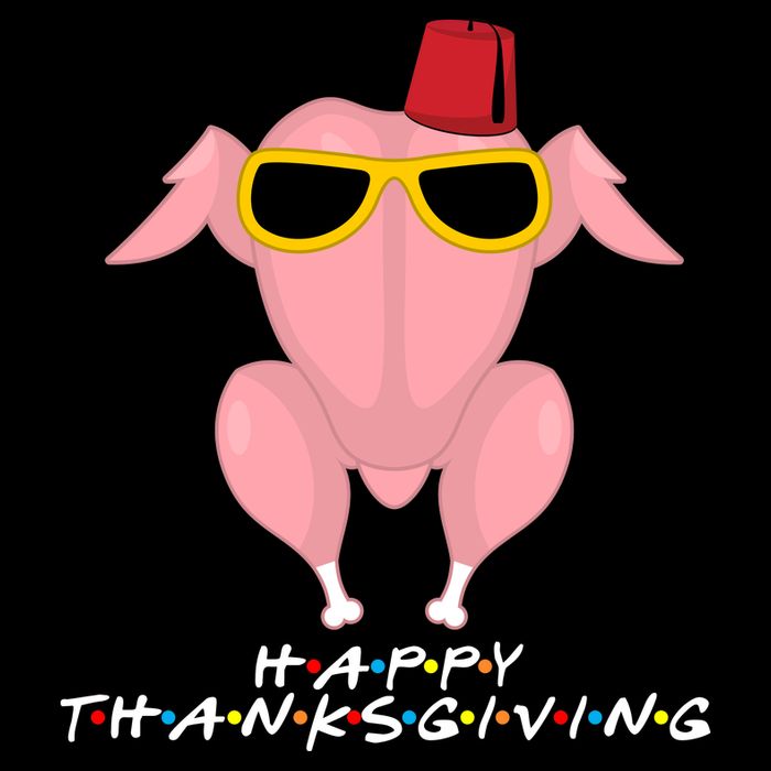 Thanksgiving Friends Funny Turkey Head Poster
