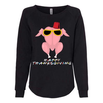 Thanksgiving Friends Funny Turkey Head Womens California Wash Sweatshirt